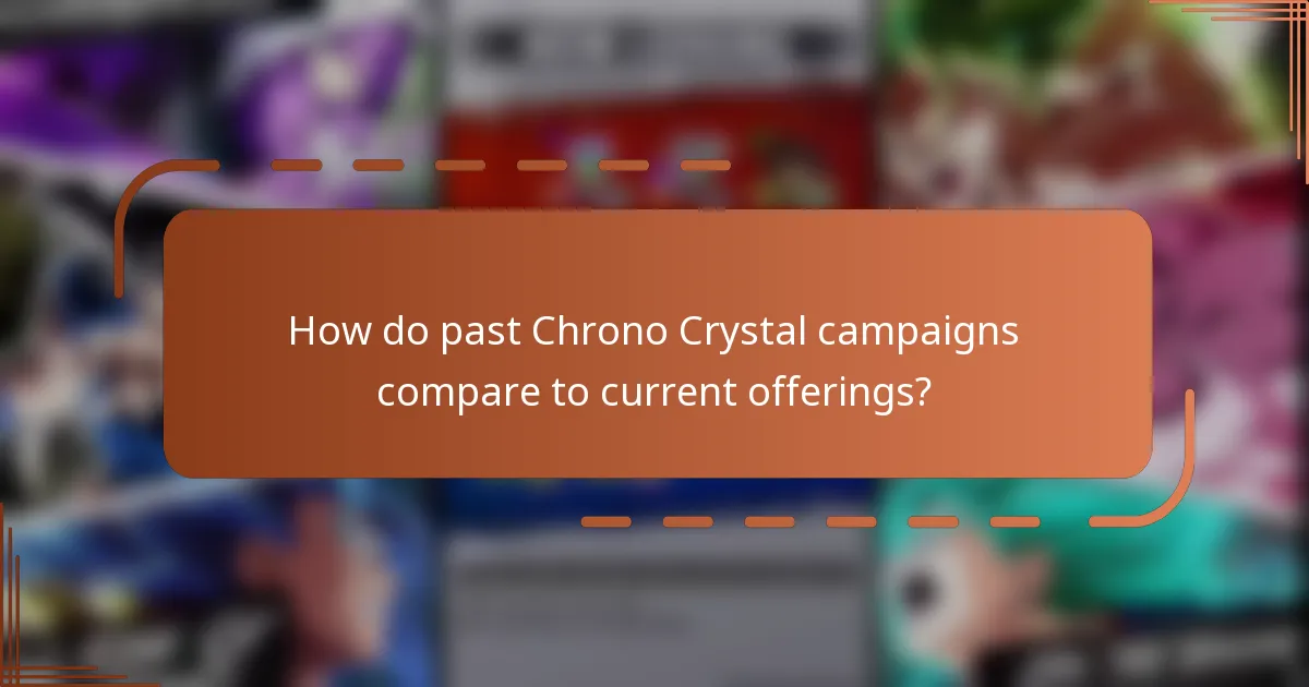 How do past Chrono Crystal campaigns compare to current offerings?
