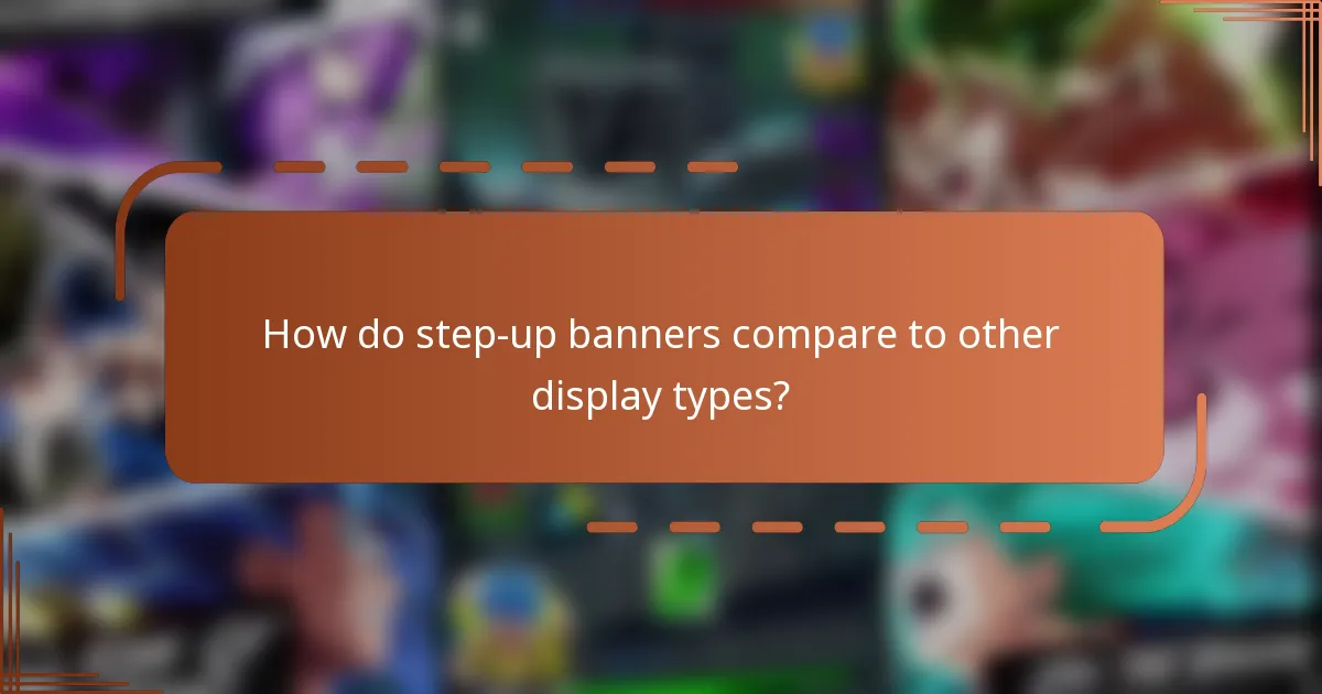 How do step-up banners compare to other display types?